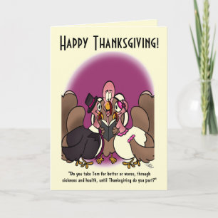 Turkey Wedding Yellow Note Card