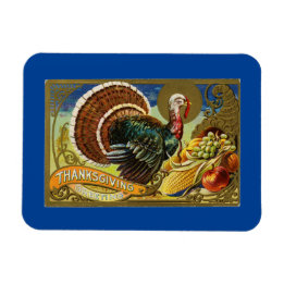 Turkey With Cornucopia Flexible Magnet