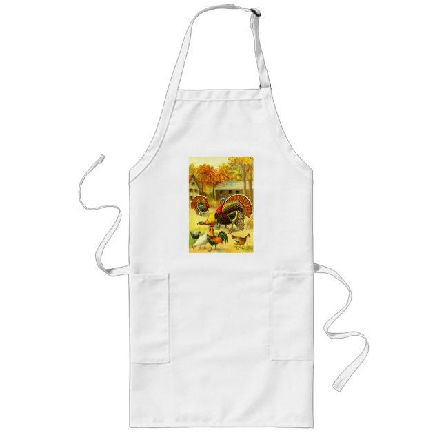 Turkeys and chickens long apron (Front)