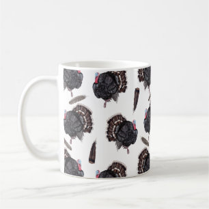 Turkeys and Feathers - White Coffee Mug