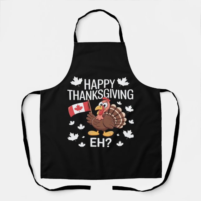 Turkey's Day Off Oversized T-Shirt Apron (Front)