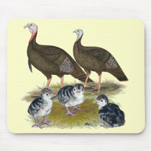 Turkeys Eastern Wild Family Mouse Pad