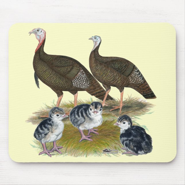 Turkeys Eastern Wild Family Mouse Pad (Front)