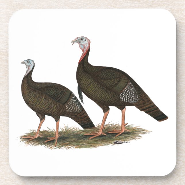 Turkeys Eastern Wild Pair Coaster (Front)