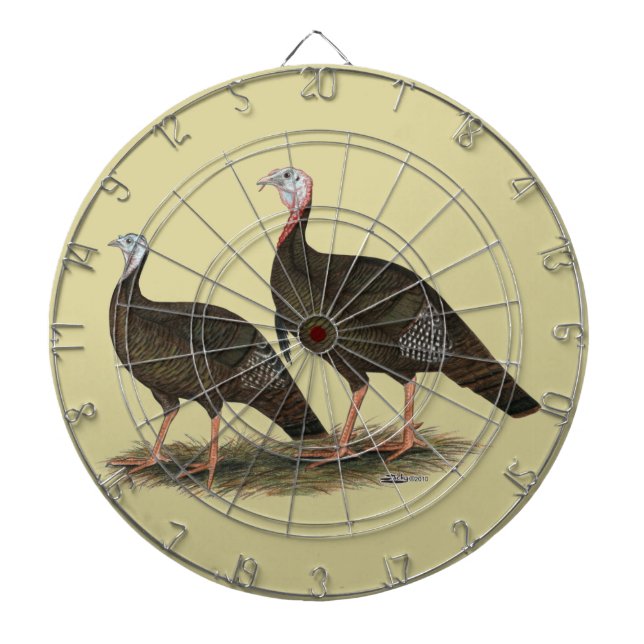 Turkeys Eastern Wild Pair Dartboard (Front)