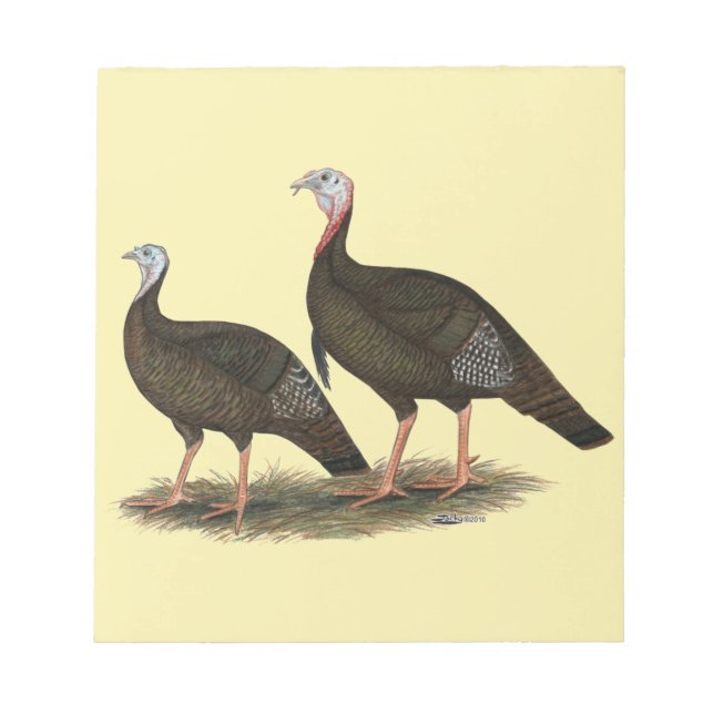 Turkeys Eastern Wild Pair Notepad (Front)