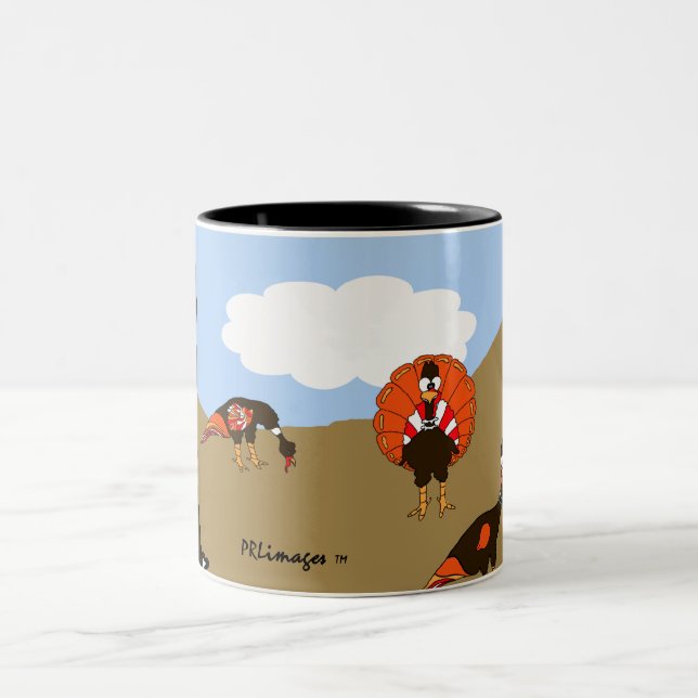 Turkeys In Autumn Mug (Center)