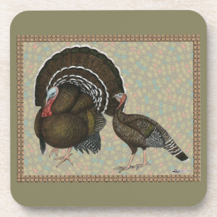 Turkeys Standard Bronze Portrait Coaster