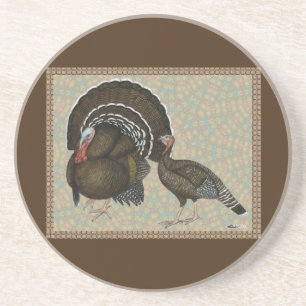 Turkeys Standard Bronze Portrait Coaster