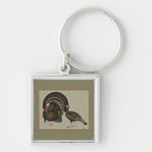 Turkeys Standard Bronze Portrait Keychain