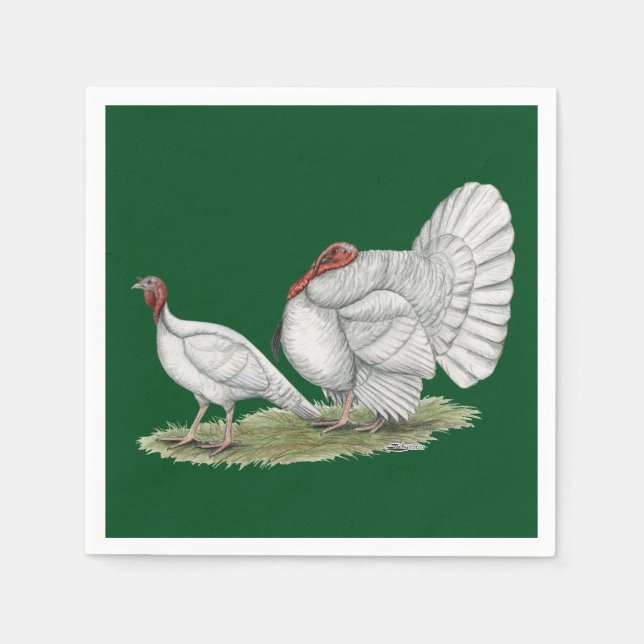 Turkeys White Holland Napkin (Front)