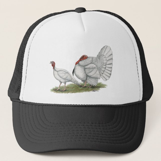Turkeys White Holland Trucker Hat (Front)
