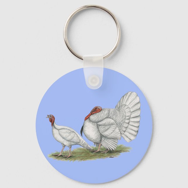 Turkeys White Hollands Keychain (Front)