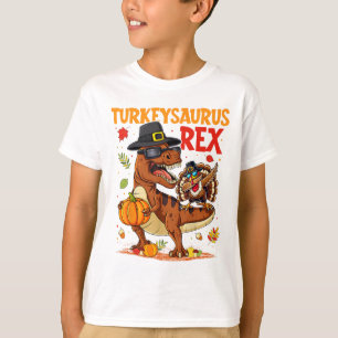 Turkeysaurus Rex Dab Turkey Dino Thanksgiving Todd T-Shirt