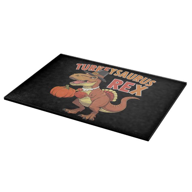 Turkeysaurus Rex Dab Turkey Dino Toddler Boys  Cutting Board (Corner)