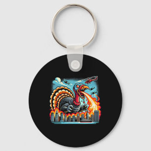 Turkeyzilla – Fire-breathing Thanksgiving Dino Tur Keychain