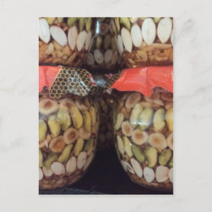 Turkish almond honey delight postcard