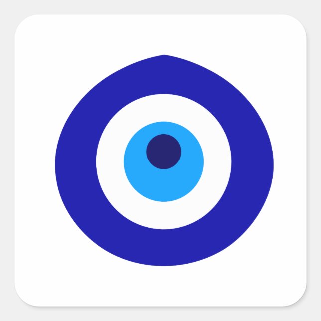 Turkish amulet called Nazar Square Sticker (Front)