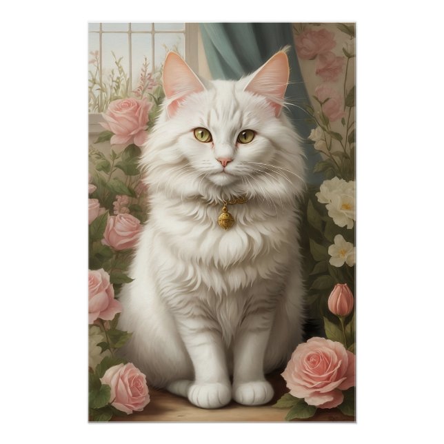 Turkish Angora Cat Poster (Front)