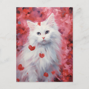 Turkish Angora Valentine's Day Postcard