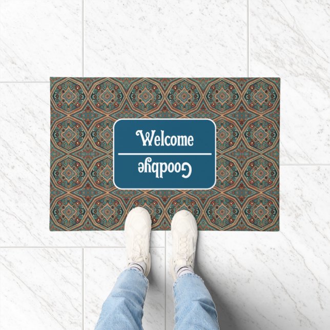 Turkish Beautiful Old Pattern Modern Collection Doormat (Indoor)