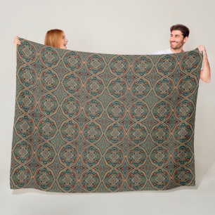 Turkish Beautiful Old Pattern Modern Collection Fleece Blanket