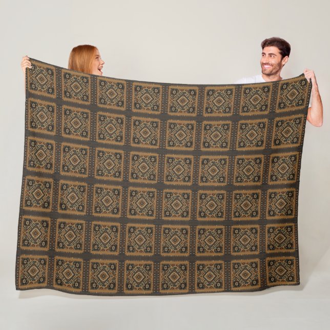 Turkish Beautiful Old Pattern Popular Collection Fleece Blanket (In Situ)