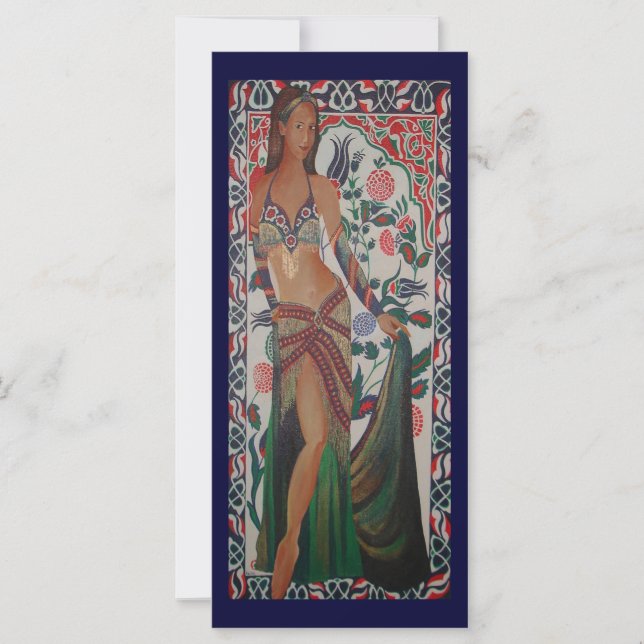 Turkish Belly Dancer With Traditional Art Backgrou (Front)