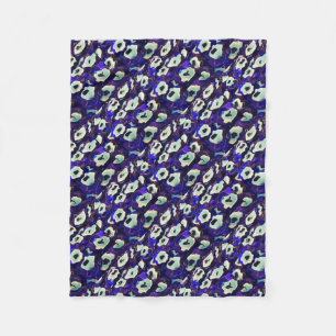 Turkish Boncuk Eye Shaped Amulet Bizarre Art Fleece Blanket