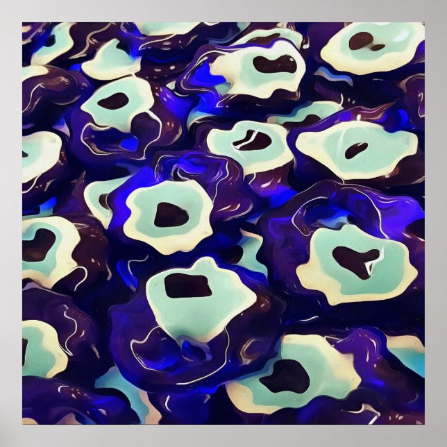 Turkish Boncuk Eye Shaped Amulet Bizarre Art Poster (Front)