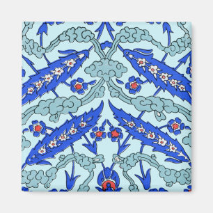Turkish Border Turquoise Blue Tile Pattern Magnet