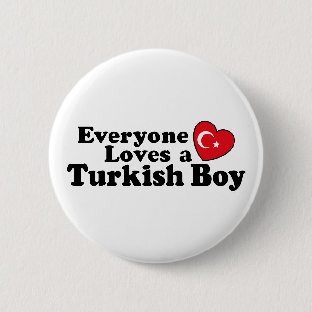 Turkish Boy 2 Inch Round Button (Front)