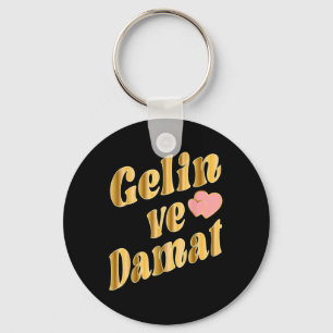 Turkish Bride Groom Wedding TÜrkiye Damat Gelin  Keychain