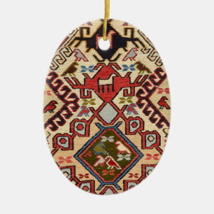Turkish Carpet #1 Ceramic Ornament