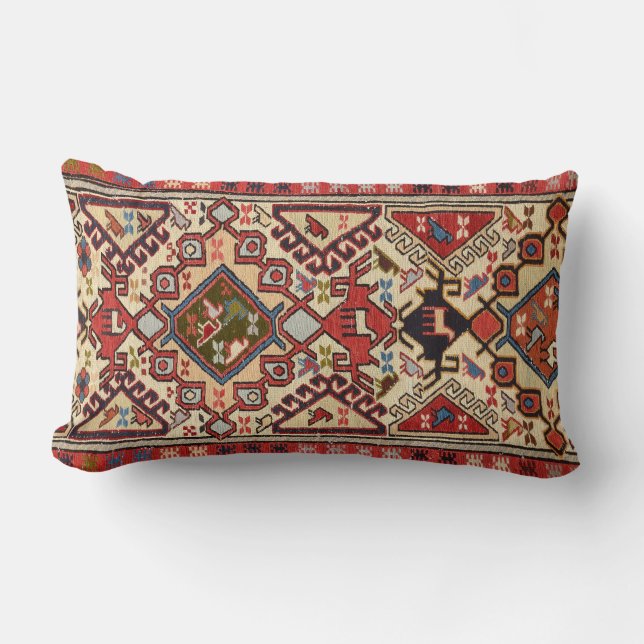 Turkish Carpet #1 Lumbar Pillow (Front)