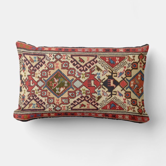 Turkish Carpet #1 Lumbar Pillow (Front)