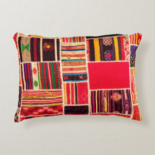 Turkish carpet patchwork handmade. Patchwork patte Accent Pillow