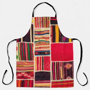 Turkish Carpet Patchwork Handmade Texture Apron