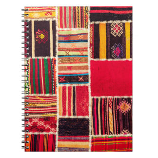 Turkish Carpet Patchwork Handmade Texture Notebook