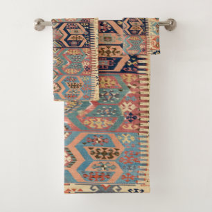 Turkish Carpet Rug Antique Kilim Bath Towel Set