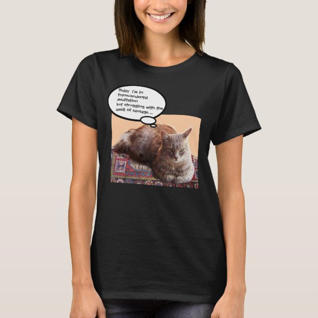 TURKISH CAT IN TRANSCENDENTAL MEDITATION T-Shirt (Front)