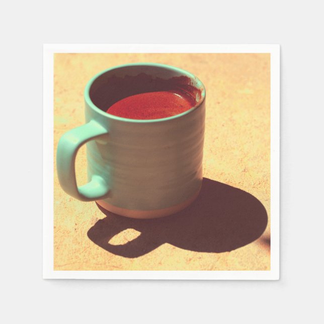 Turkish Coffee Rich Foam Mug Cup Napkin (Front)