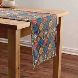 Turkish Colourful Ethnic Motif Pattern Medium Table Runner