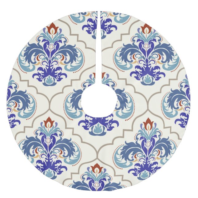 Turkish Colourful Pattern: Endless Beauty. Brushed Polyester Tree Skirt (Front)