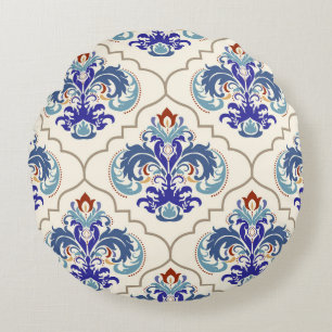 Turkish Colourful Pattern: Endless Beauty. Round Pillow
