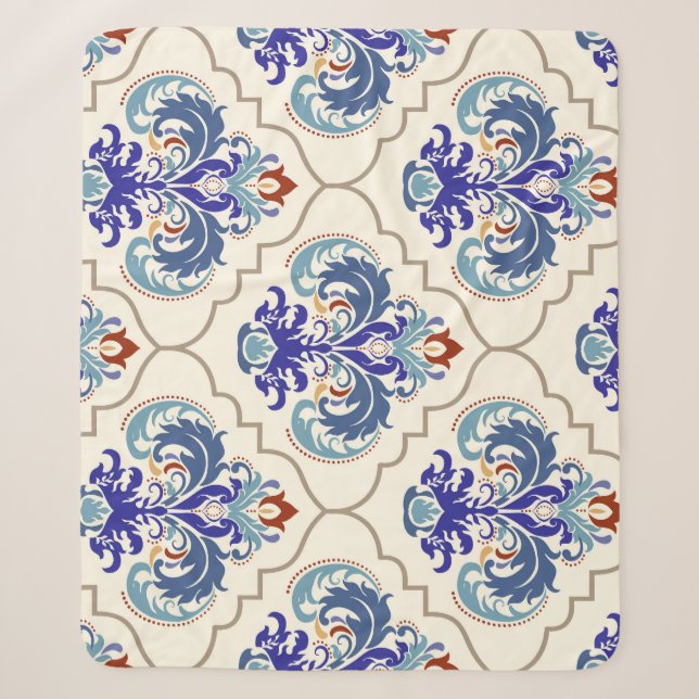 Turkish Colourful Pattern: Endless Beauty. Sherpa Blanket (Front)