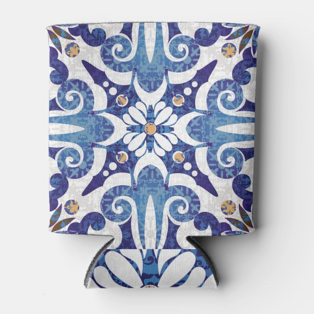 Turkish Colourful: Vintage Eastern Pattern Can Cooler (Front)