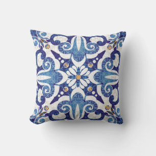Turkish Colourful: Vintage Eastern Pattern Throw Pillow
