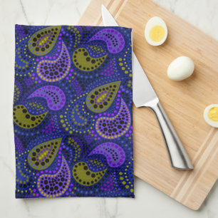 Turkish cucumbers abstract polka dot pattern kitchen towel