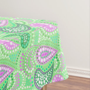 Turkish cucumbers abstract polka dot pattern tablecloth